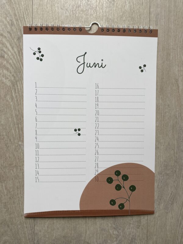 Vrolijke Jaarkalender in warme kleuren - Afbeelding 3