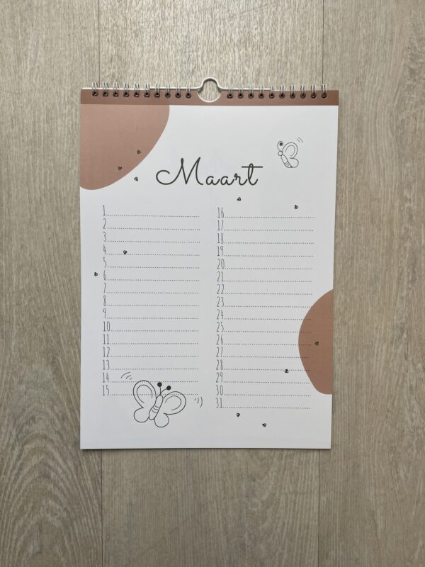 Vrolijke Jaarkalender in warme kleuren - Afbeelding 4
