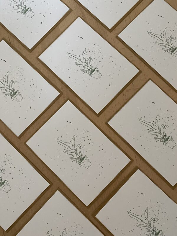 Plant, illustratie op kaart